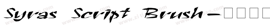 Syras Script Brush字体转换